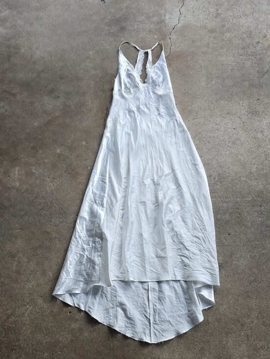 Victoria's Secret Dresses & Skirts - Vintage Y2K Victoria's Secret Slip Dress Gown Maxi Satin Lace White Small